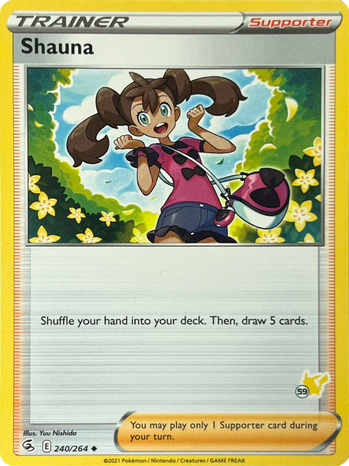 Shauna (240/264) (Pikachu Stamp #59) [Battle Academy 2022] | Mega City Incorporated