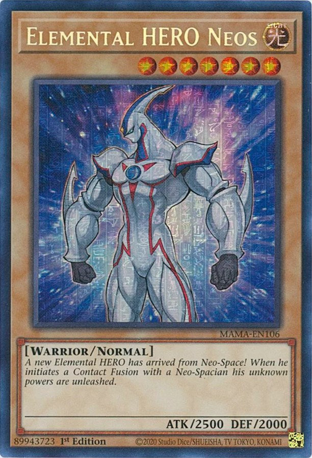 Elemental HERO Neos [MAMA-EN106] Secret Pharaoh's Rare | Mega City Incorporated