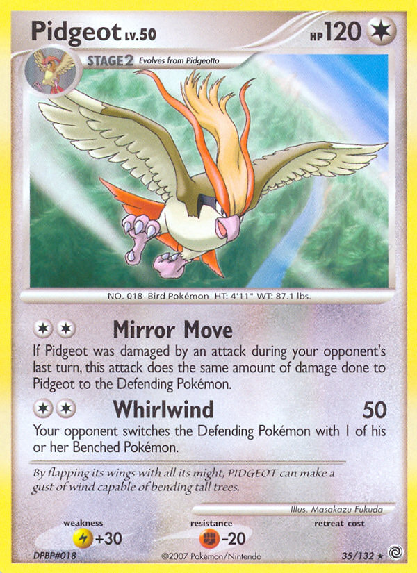 Pidgeot (35/132) [Diamond & Pearl: Secret Wonders] | Mega City Incorporated