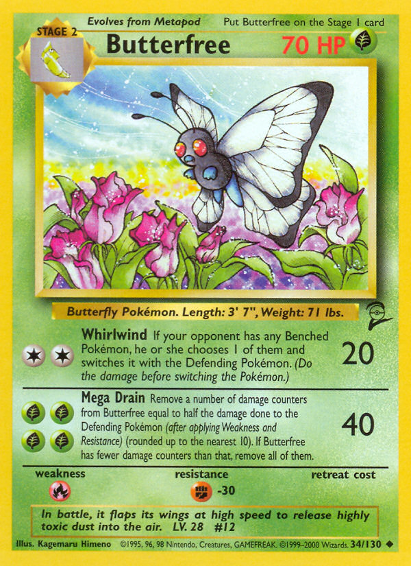 Butterfree (34/130) [Base Set 2] | Mega City Incorporated