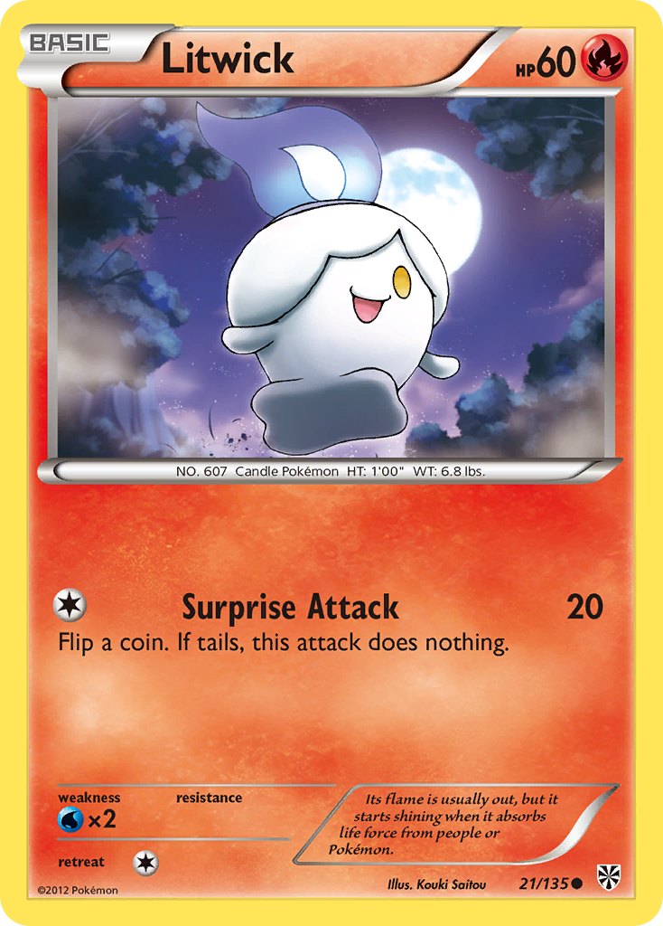 Litwick (21/135) [Black & White: Plasma Storm] | Mega City Incorporated