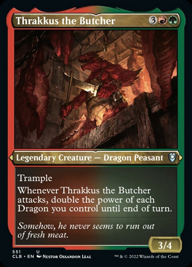 Thrakkus the Butcher (Foil Etched) [Commander Legends: Battle for Baldur's Gate] | Mega City Incorporated