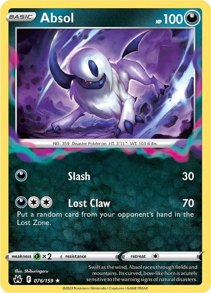 Absol (076/159) [Sword & Shield: Crown Zenith] | Mega City Incorporated