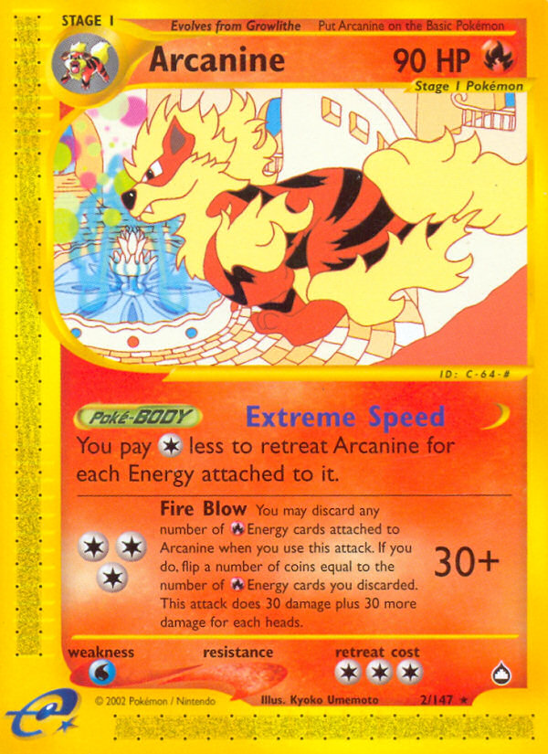 Arcanine (2/147) [Aquapolis] | Mega City Incorporated