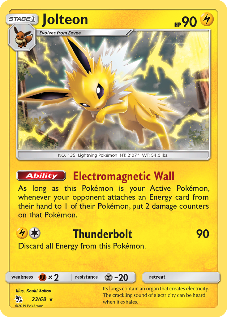 Jolteon (23/68) [Sun & Moon: Hidden Fates] | Mega City Incorporated