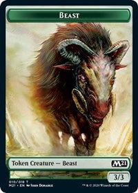 Beast // Treasure Double-sided Token [Core Set 2021 Tokens] | Mega City Incorporated