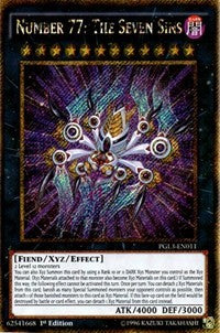 Number 77: The Seven Sins [PGL3-EN011] Gold Secret Rare | Mega City Incorporated