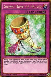 Grand Horn of Heaven [PGL3-EN040] Gold Secret Rare | Mega City Incorporated