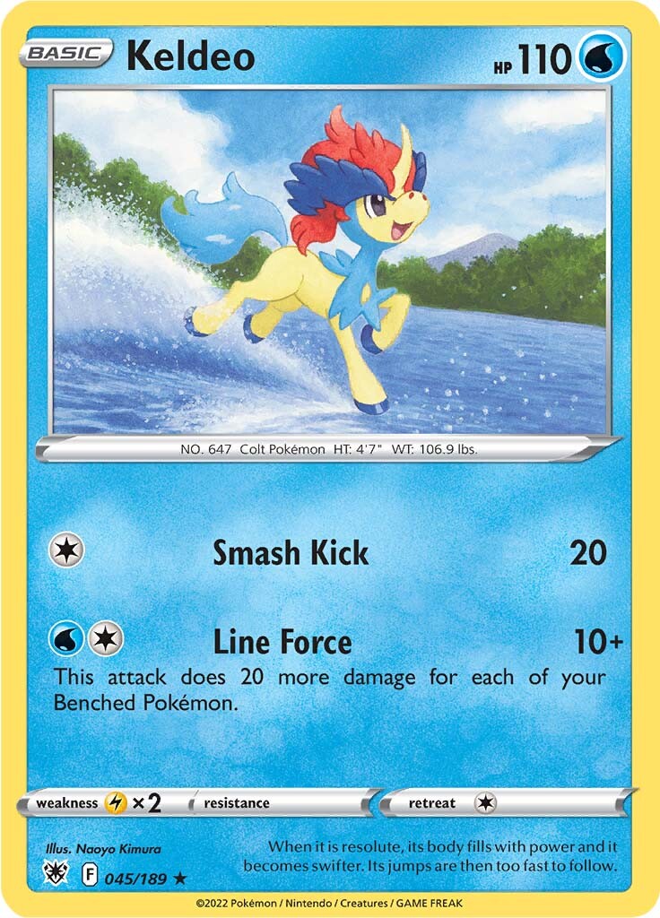 Keldeo (045/189) (Theme Deck Exclusive) [Sword & Shield: Astral Radiance] | Mega City Incorporated