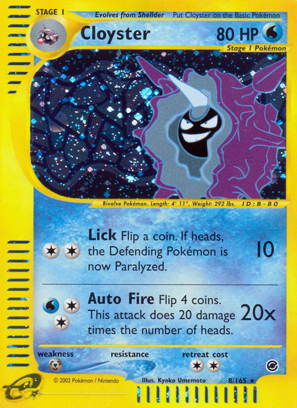 Cloyster (8/165) [Expedition: Base Set] | Mega City Incorporated