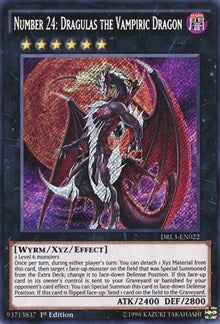 Number 24: Dragulas the Vampiric Dragon [DRL3-EN022] Secret Rare | Mega City Incorporated