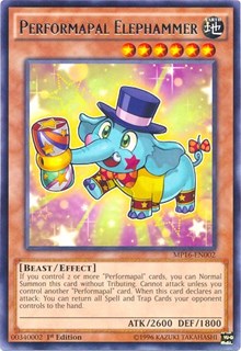 Performapal Elephammer [MP16-EN002] Rare | Mega City Incorporated