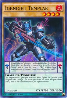 Igknight Templar [MP16-EN066] Ultra Rare | Mega City Incorporated