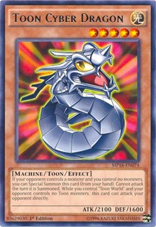 Toon Cyber Dragon [MP16-EN074] Rare | Mega City Incorporated