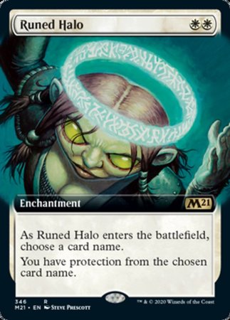 Runed Halo (Extended Art) [Core Set 2021] | Mega City Incorporated