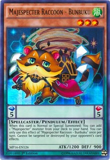 Majespecter Raccoon - Bunbuku [MP16-EN126] Ultra Rare | Mega City Incorporated