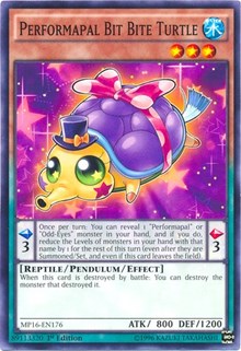 Performapal Bit Bite Turtle [MP16-EN176] Common | Mega City Incorporated