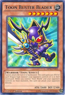 Toon Buster Blader [MP16-EN205] Rare | Mega City Incorporated