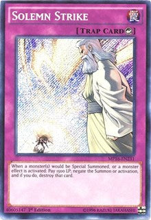 Solemn Strike [MP16-EN231] Secret Rare | Mega City Incorporated