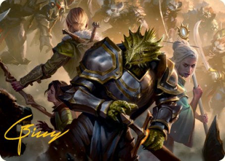 You Come to the Gnoll Camp Art Card (Gold-Stamped Signature) [Dungeons & Dragons: Adventures in the Forgotten Realms Art Series] | Mega City Incorporated