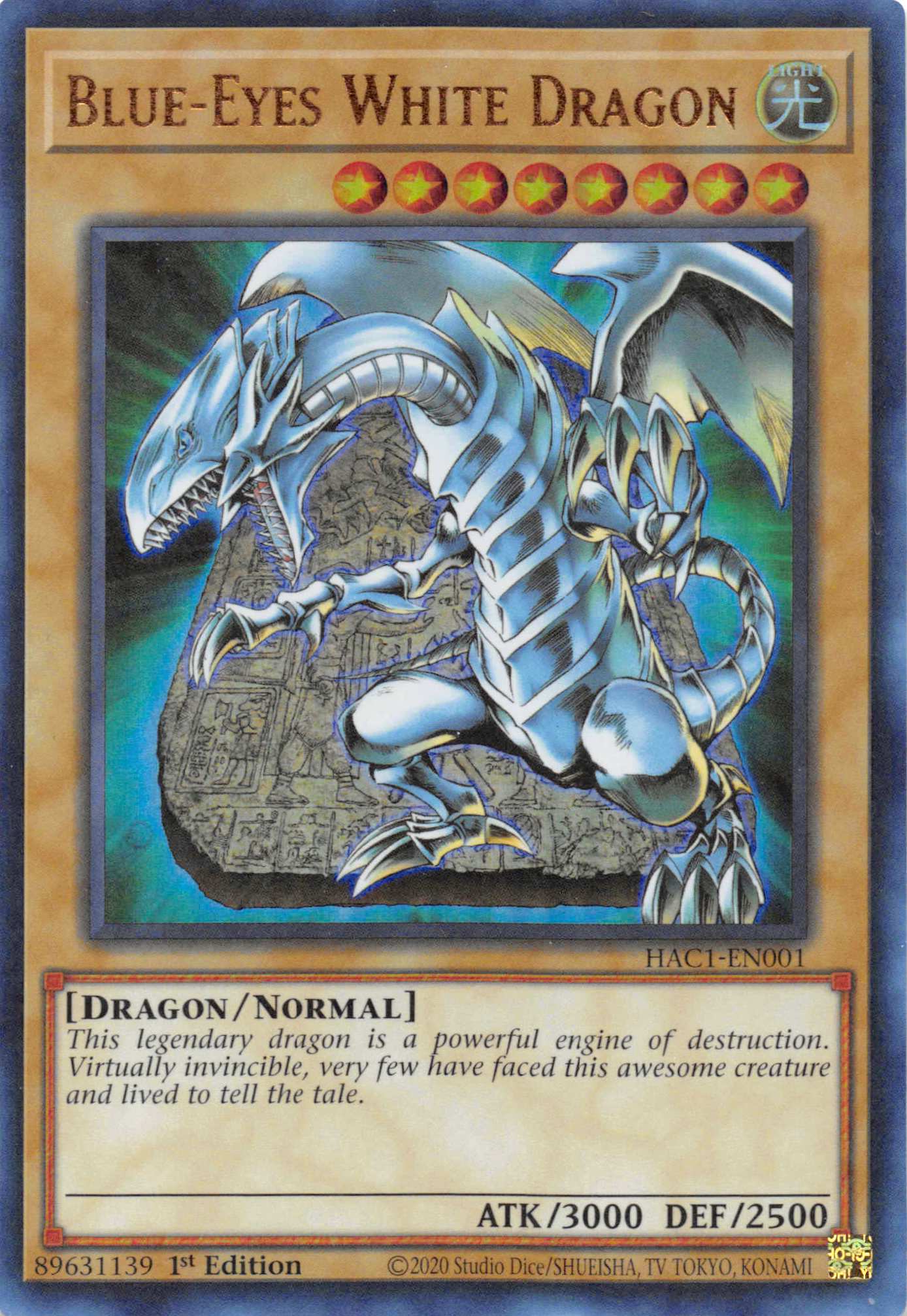 Blue-Eyes White Dragon (Duel Terminal) [HAC1-EN001] Parallel Rare | Mega City Incorporated