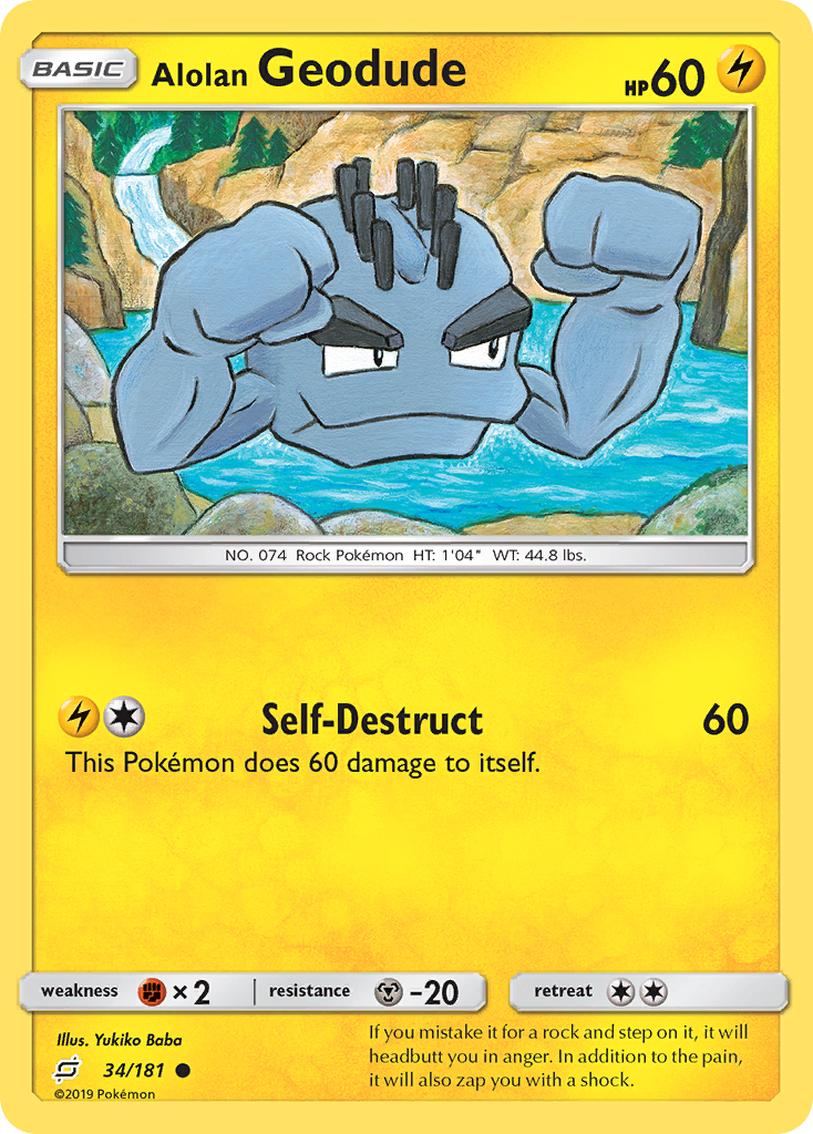 Alolan Geodude (34/181) [Sun & Moon: Team Up] | Mega City Incorporated