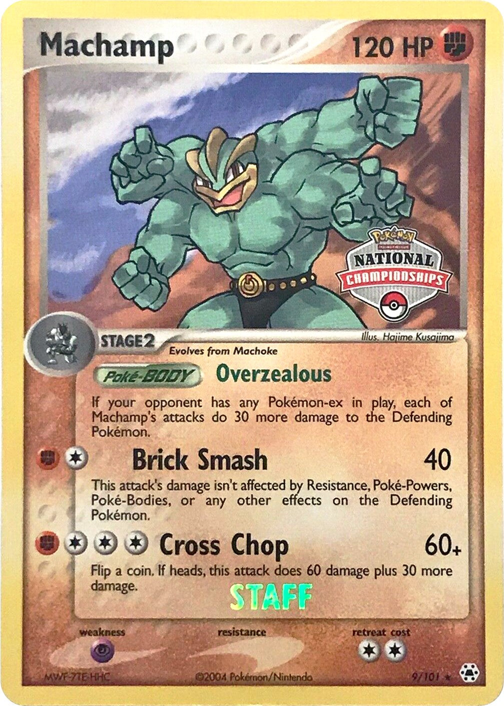 Machamp (9/101) (National Championships Promo) (Staff) [EX: Hidden Legends] | Mega City Incorporated