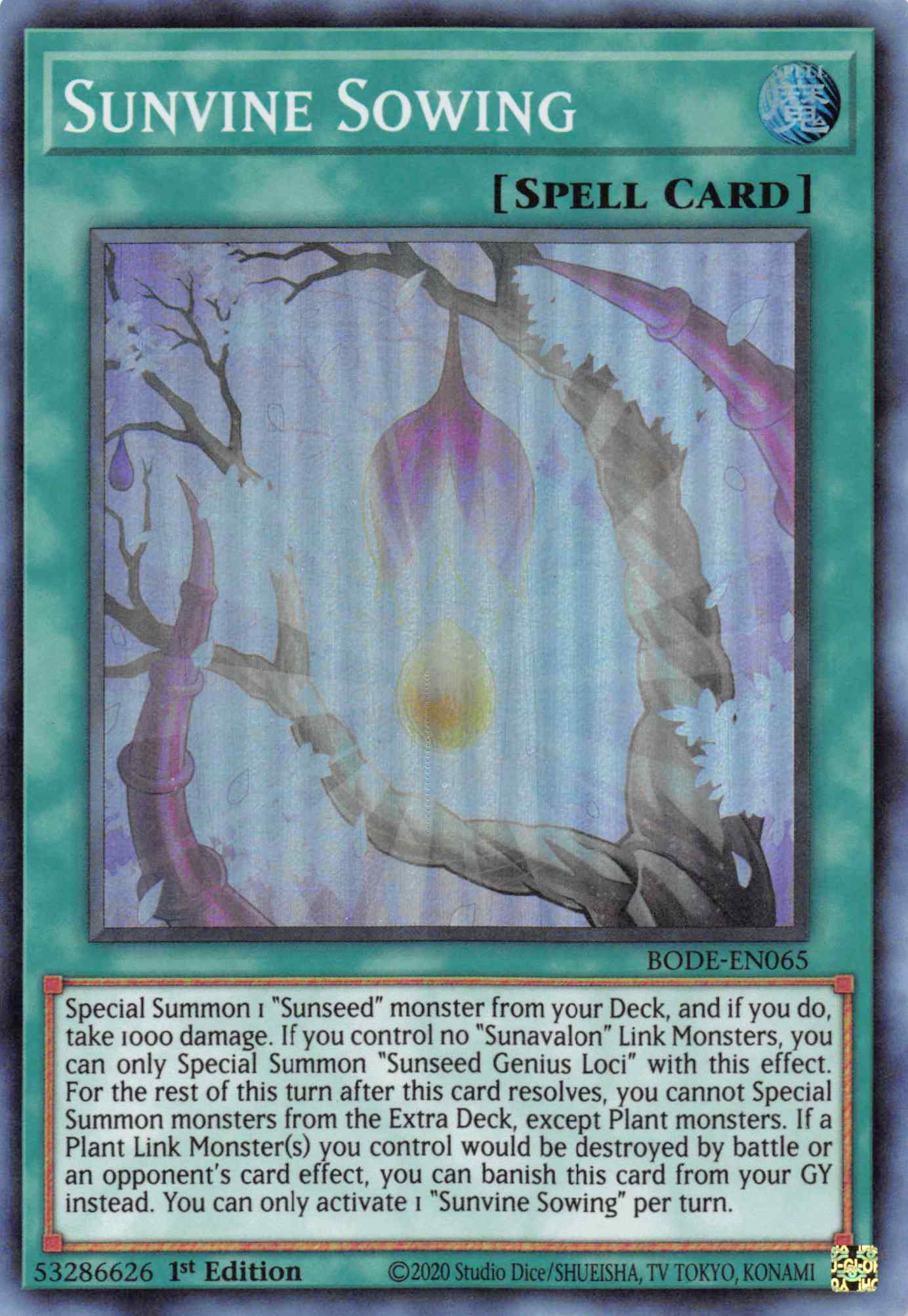 Sunvine Sowing [BODE-EN065] Super Rare | Mega City Incorporated