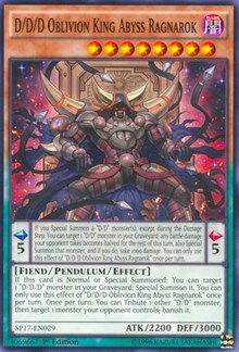 D/D/D Oblivion King Abyss Ragnarok (Starfoil) [SP17-EN029] Starfoil Rare | Mega City Incorporated