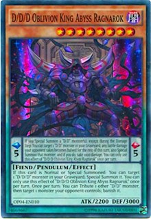 D/D/D Oblivion King Abyss Ragnarok [OP04-EN010] Super Rare | Mega City Incorporated