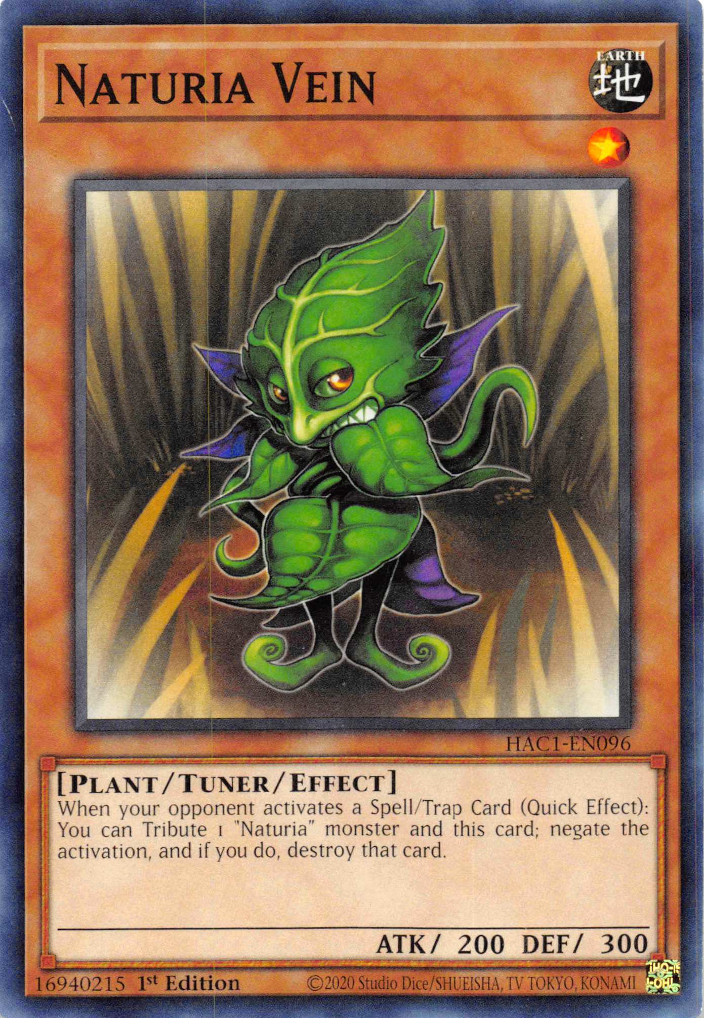 Naturia Vein (Duel Terminal) [HAC1-EN096] Parallel Rare | Mega City Incorporated