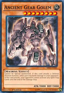 Ancient Gear Golem [SR03-EN005] Common | Mega City Incorporated