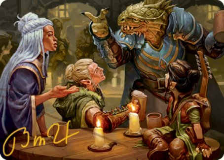 You Meet in a Tavern Art Card (Gold-Stamped Signature) [Dungeons & Dragons: Adventures in the Forgotten Realms Art Series] | Mega City Incorporated