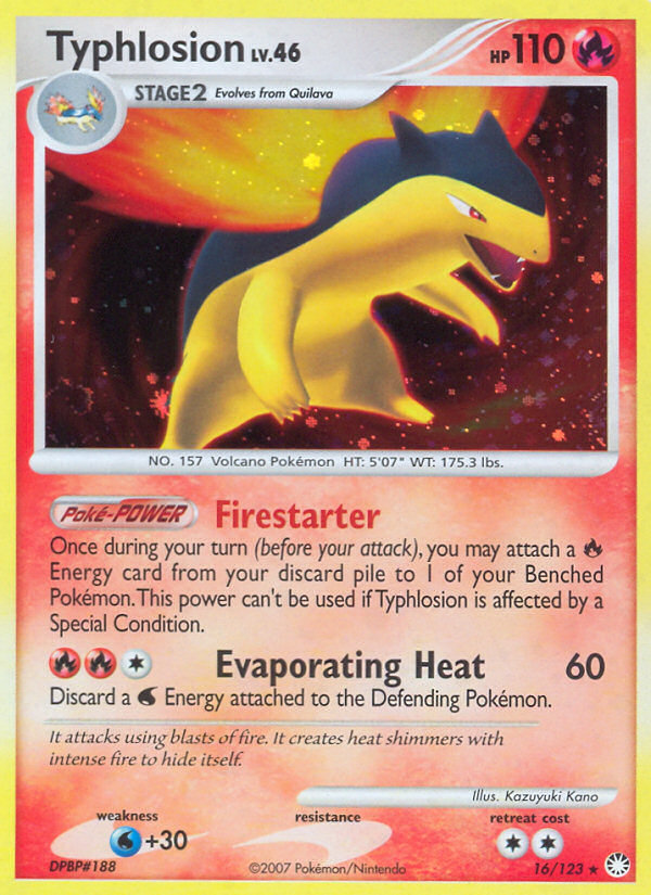 Typhlosion (16/123) [Diamond & Pearl: Mysterious Treasures] | Mega City Incorporated