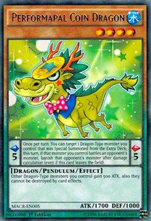 Performapal Coin Dragon [MACR-EN005] Rare | Mega City Incorporated