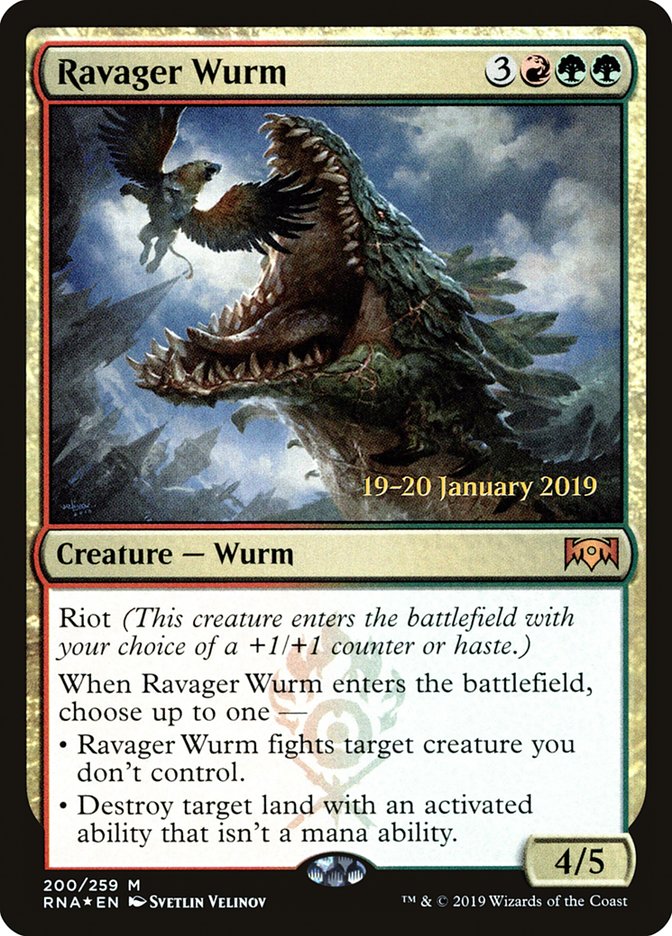 Ravager Wurm [Ravnica Allegiance Prerelease Promos] | Mega City Incorporated