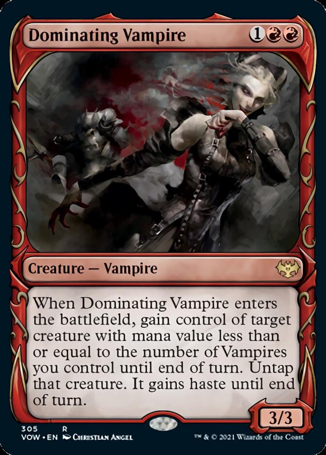 Dominating Vampire (Showcase Fang Frame) [Innistrad: Crimson Vow] | Mega City Incorporated