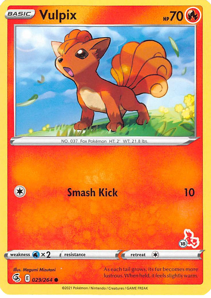 Vulpix (029/264) (Cinderace Stamp #18) [Battle Academy 2022] | Mega City Incorporated