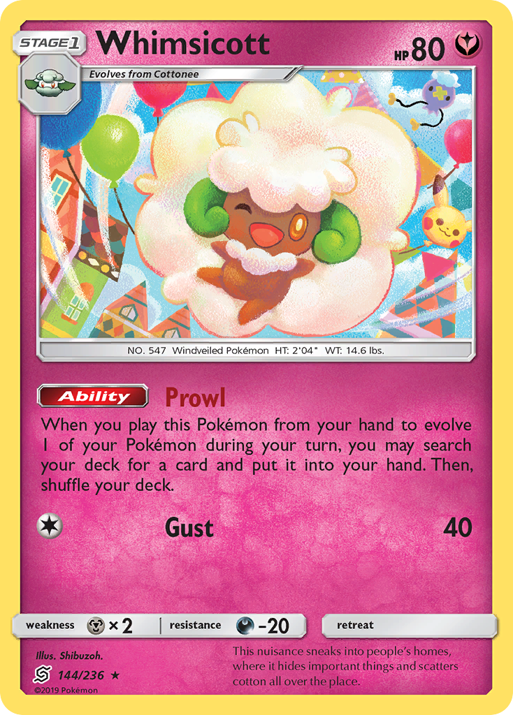 Whimsicott (144/236) [Sun & Moon: Unified Minds] | Mega City Incorporated