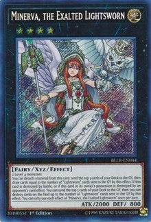 Minerva, the Exalted Lightsworn [BLLR-EN044] Secret Rare | Mega City Incorporated