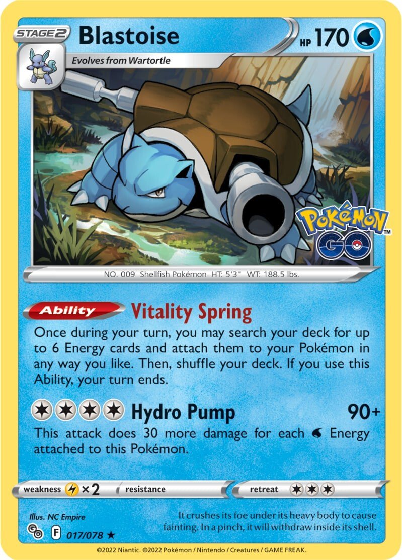 Blastoise (017/078) [Pokémon GO] | Mega City Incorporated