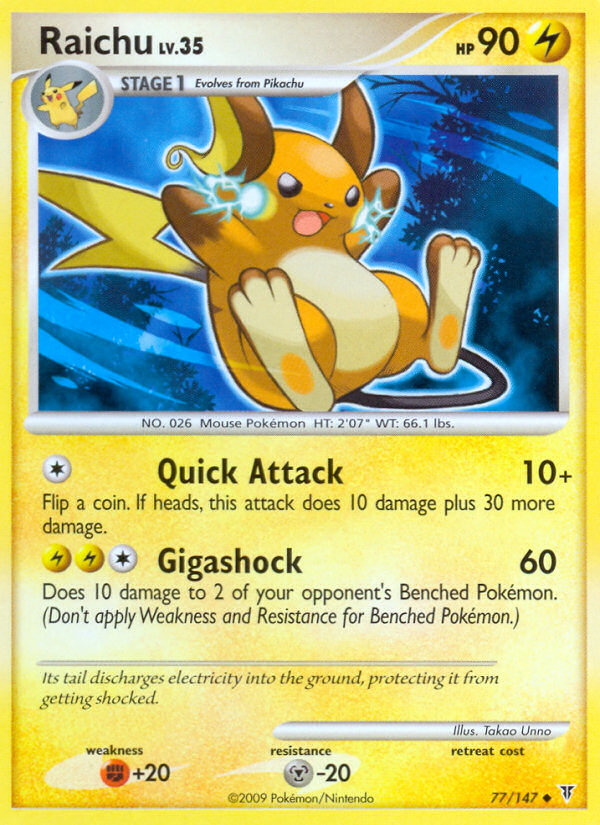 Raichu (77/147) [Platinum: Supreme Victors] | Mega City Incorporated