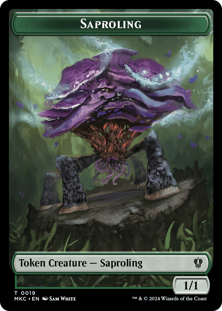 Saproling // Morph Double-Sided Token [Murders at Karlov Manor Commander Tokens] | Mega City Incorporated