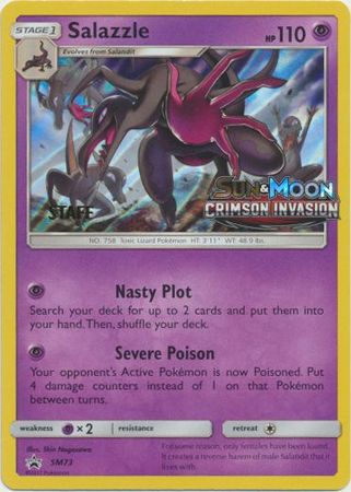 Salazzle (SM73) (Staff Prerelease Promo) [Sun & Moon: Black Star Promos] | Mega City Incorporated