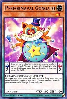 Performapal Gongato [MP17-EN059] Common | Mega City Incorporated