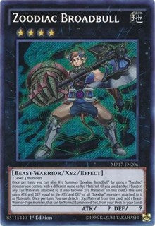 Zoodiac Broadbull [MP17-EN206] Secret Rare | Mega City Incorporated