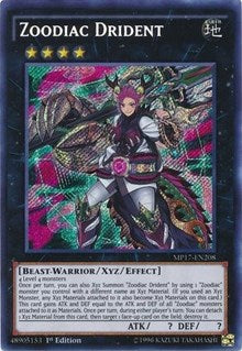 Zoodiac Drident [MP17-EN208] Secret Rare | Mega City Incorporated