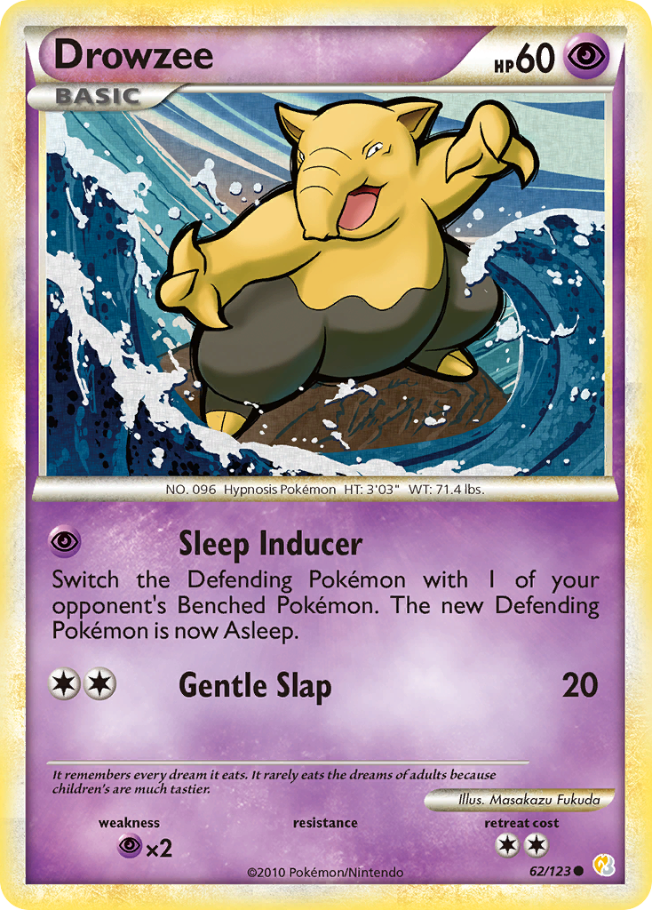 Drowzee (62/123) [HeartGold & SoulSilver: Base Set] | Mega City Incorporated