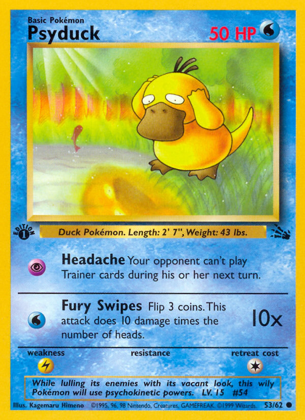 Psyduck (53/62) [Fossil 1st Edition] | Mega City Incorporated