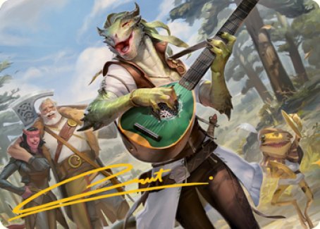 Wandering Troubadour Art Card (Gold-Stamped Signature) [Dungeons & Dragons: Adventures in the Forgotten Realms Art Series] | Mega City Incorporated